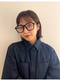 ボブカット/切りっぱなし/ベージュカラー【広尾】