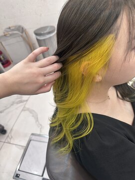 シャンティ 札幌駅前店(Shanti) インナーカラー イエロー