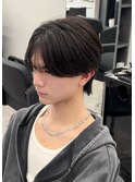 柔らかセンターパート×ナチュラルマッシュ