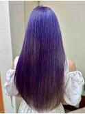 【寒色パープル/フェミニンロング】池袋美容室