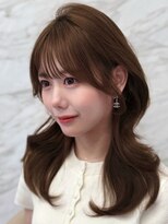 ロンド フィーユ(Lond fille)&nbsp;◇オリーブグレー韓国風巻きレイヤーカットマロンベージュ銀座