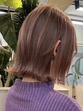 サンクマーケット 渋谷(cinq MARKET) 渋谷タッセルボブピンクブラウンカラーチョコレートブラウン韓国