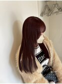 艶感カシスブラウン×ストレートロング