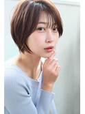 大人小顔ショートボブ耳かけ丸みくびれ30代40代50代