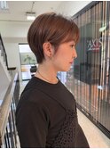 イメチェン/ピンクベージュ/アンブレラカラー/前髪/栄矢場町