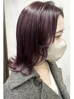 Voyage Nike 池袋【ケアブリーチ/ダブルカラー/インナーカラー/髪質改善】&nbsp;ダークワインパープル