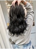☆ダークブルー☆hair chouchou come 奥山