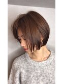 フェミニンボブ ミニマムボブ ボルドー マッシュ