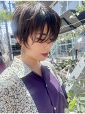 NUDE 10代 20代 30代 40代 シースルーバンク 前髪なしショート