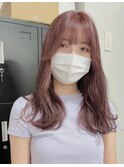 ba1585透明感ダスティ―ピンクコリアンスタイルチェリーピンク