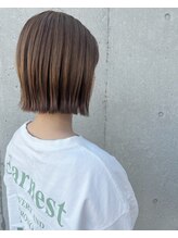 ロペヘアリッシェル(LOPE hair Richel) 切りっぱなしボブ×マロンベージュ