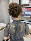 結婚式ヘアアップスタイル高めアップ