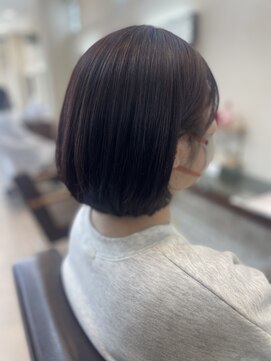 ヘア ルミナス バイ フォルテ(HAIR LUMINAS by FORTE) ピンクブラウン/ショートボブ/艶髪