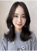 くびれヘア/グレージュ/韓国風/髪質改善トリートメント/縮毛矯正
