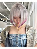 保存必須【海外風ハイトーンボブ】エンドカラー