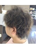 30代40代メンズパーマスタイル×ブラウンアッシュ