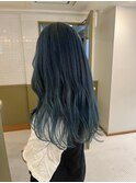 ブルーアッシュ20代30代髪質改善ハイライトブリーチカット立川