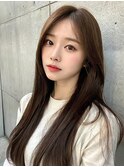 ワンカールレイヤー美髪エアリーロングピンクブラウン