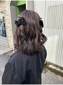 ハーフアップ