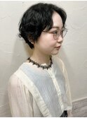 ショートニュアンスパーマハンサムショート前髪なし渋谷エジリ