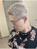 メンズカット/ホワイトブロンド/メンズ刈り上げ/メンズショート