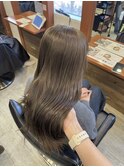 オリーブグレージュ＃ブリーチなしダブルカラー＃ダブルカラー