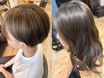 レーベ(Lowe)の写真/【白髪染めで暗くなる...を解決!】"頭皮に染みない"透明感抜群で若見えする白髪染めが大好評〔白髪ぼかし〕