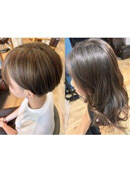 【白髪染めで暗くなる...を解決!】"頭皮に染みない"透明感抜群で若見えする白髪染めが大好評〔白髪ぼかし〕