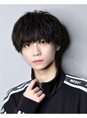 黒髪ラフヘア