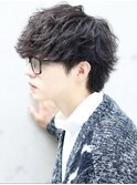 ツイストスパイラルパーマ波巻きパーマシャドウパーマメンズ