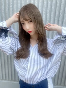 美髪レイヤーカット/顔まわりレイヤー/ストレートロングレイヤー