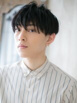 メンズヘア ビーセカンド 草加店(MENS HAIR B-2) 学生ブラック清潔感リクルート刈り上げラウンドマッシュa草加