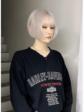 サイ(sai) xカット//ホワイトグレージュ/レイヤーカット/チェリーブラウン