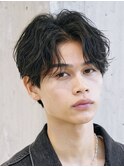 仙台センターパートシャドウパーマニュアンスパーマ刈り上げなし