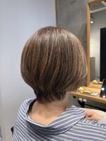 アルトル 池袋2nd(altru)&nbsp;◇大人40代50代60代ショートボブ丸みショート白髪ぼかし
