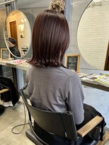 アシェット(assiette)&nbsp;暖色カラー×切りっぱなし外はねボブ【川野　光】