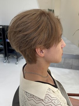 ラ ポルト ドゥ サワ(La Porte de SAWA) ブラウンベージュ×フェザーショート【長野市/ケアブリーチ】