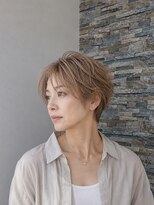 アース 熊本嘉島店(HAIR&MAKE EARTH)&nbsp;大人の抜け感＊丸みショートと透明感ベージュ