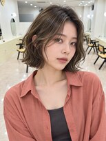 モト 船橋(moto)&nbsp;韓国アイドル上品波巻きボブ艶髪オリーブココアブラウン船橋