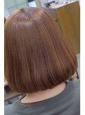 ハイ透明感　ベージュボブ　