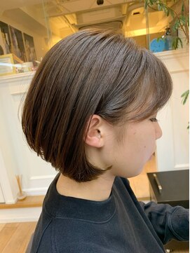 オーシャン(Ocean) [OCEAN Hair&Life藤原純] ブリーチなしベージュカラーミニボブ☆