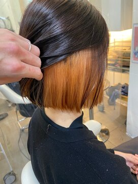 インデックスヘアーユー 錦糸町店(in'dex hair - U) イエロー系インナーカラー[錦糸町/錦糸町駅/錦糸町北口/カラー]