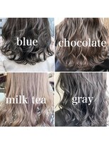 ミシェリー(misherry)&nbsp;小顔カールショコラベージュハイライトインナーカラー韓国風寒色