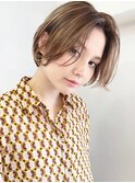 大人のこなれハイライトマッシュショート