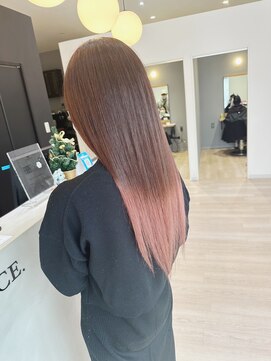 チェレ ロッソ 金剛店(Chere rosso) ピンクグラデーションカラー/コーラルピンク