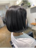 大人可愛い前髪×艶髪×白髪ぼかしグレーベージュことりベージュ