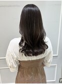 レイヤーセミロング　赤みを抑えるカラー　【銀座】福田
