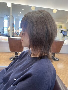 コワファースト  させぼ五番街店(COIFF1RST) ウルフレイヤー×グレージュ