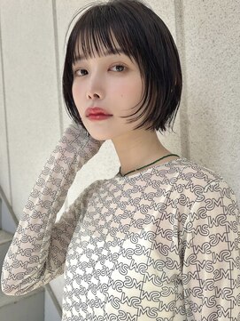 ミンクス渋谷スマートサロン(MINX shibuya smart salon) シアーカラー ショート 姫カット ダークアッシュ 魅力倍増カール