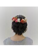 浴衣ヘア　ショートボブアレンジ